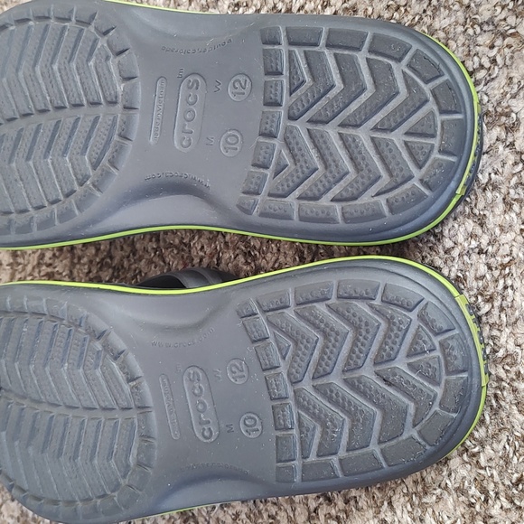 Crocs Crocband Flip Flop Comfort Sandals 11033 Gray Green Slip On Mens 10 Wmn 12 - Picture 9 of 11